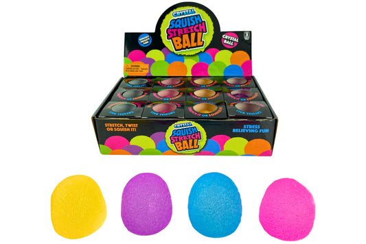 Squishy Textured Ball 5x6cm 4 Asstd PDQ