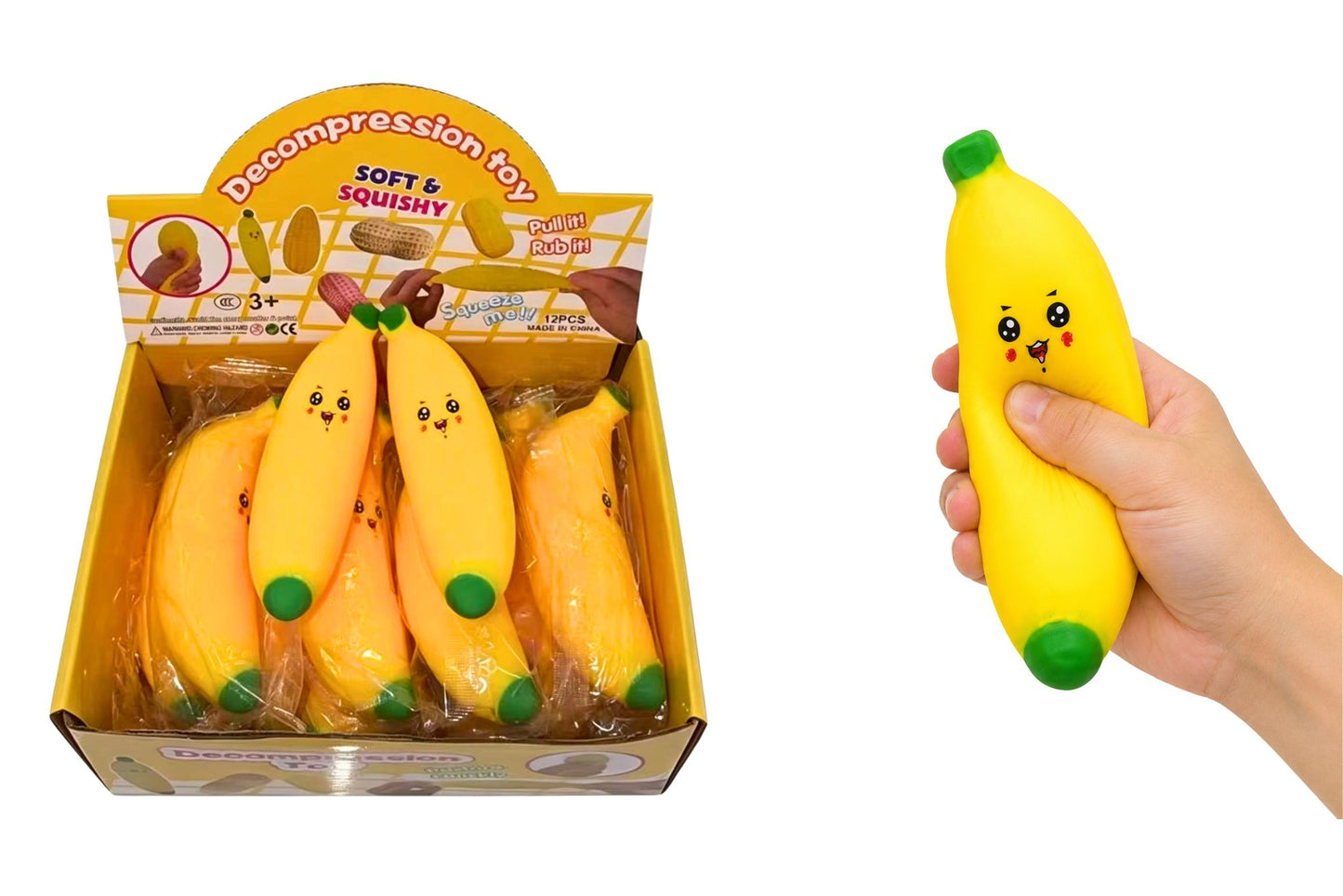 Squishy Banana with Face PDQ