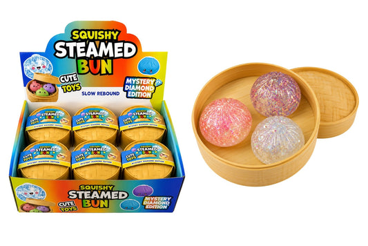 Squishy Mystery Glitter Clear Mini Dumpling Pk3 PDQ