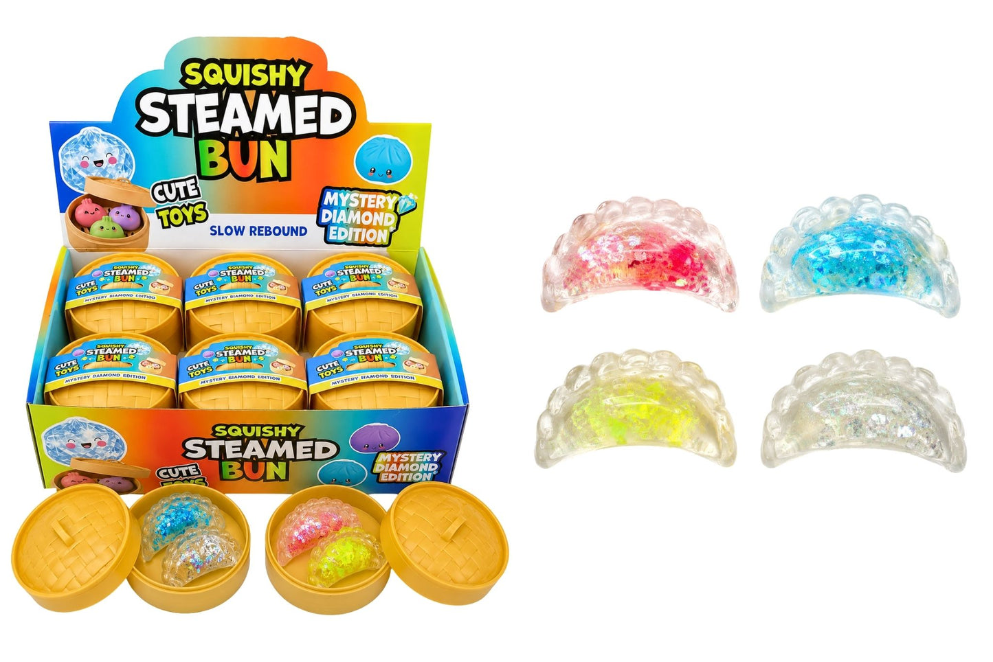 Squishy Mystery Glow in the Dark Mini Dumpling Pk3 PDQ