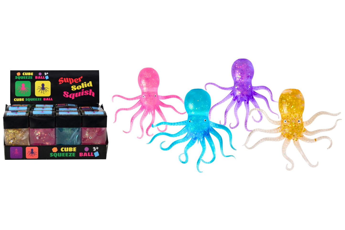 Squishy Gel Octopus 4 Asstd
