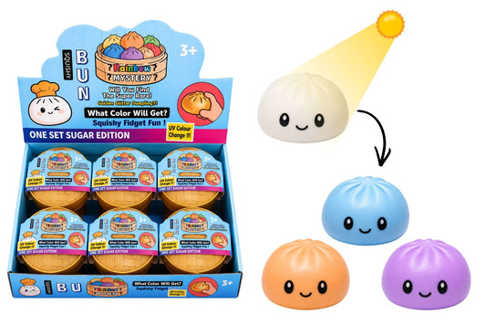 Squishy Mystery UV Colour-Changing Dumpling 8.5cm 3 Asstd PDQ