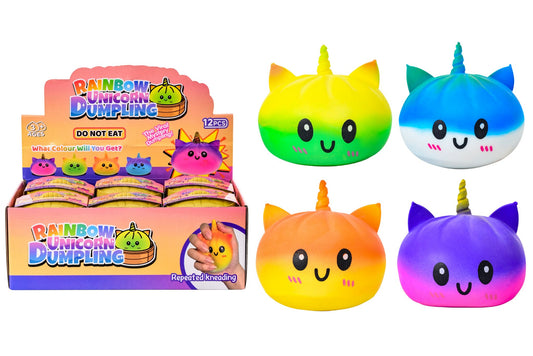 Squishy Mystery Multi-Colour Unicorn Dumpling 8.5cm 4 Asstd PDQ