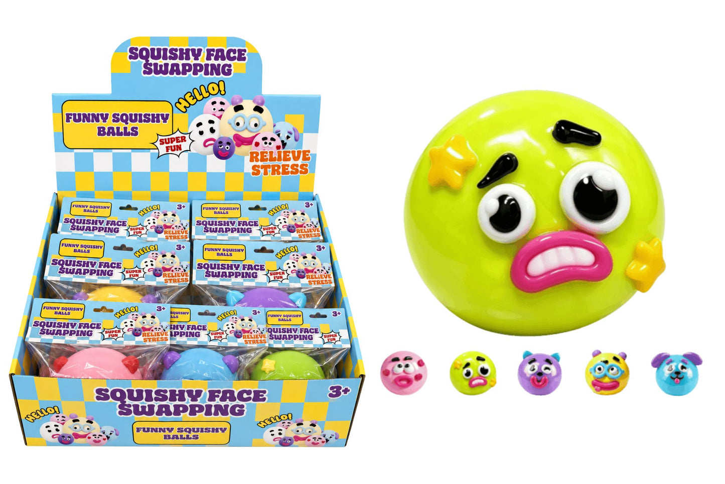 Squishy Face DIY 9cm 5 Asstd PDQ