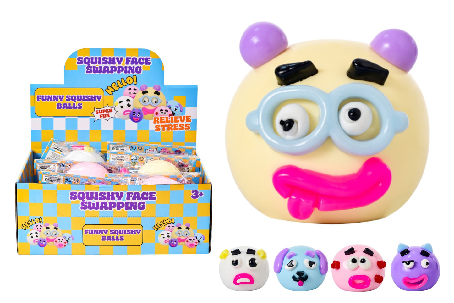 Squishy Face DIY 10cm 5 Asstd PDQ
