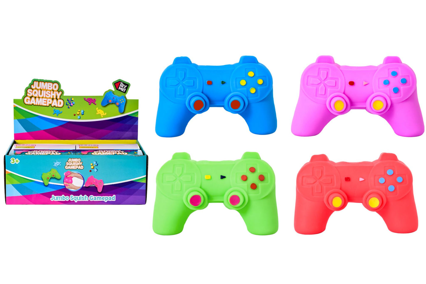 Squishy Jumbo Game Controller 15x12cm 4 Asstd PDQ