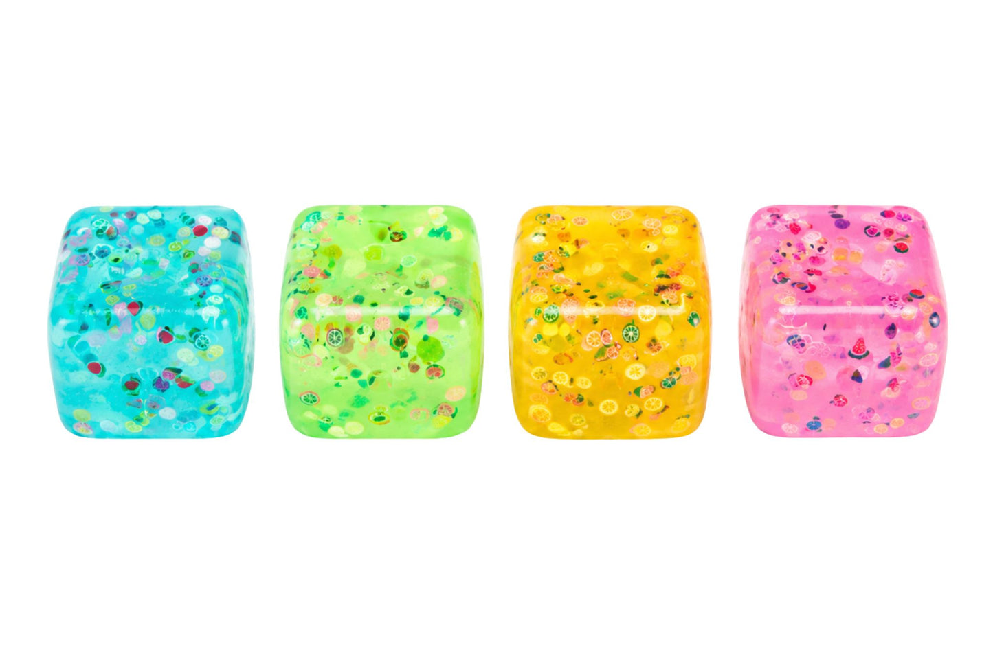 Squishy Sequin Cube 6cm 4 Asstd PDQ