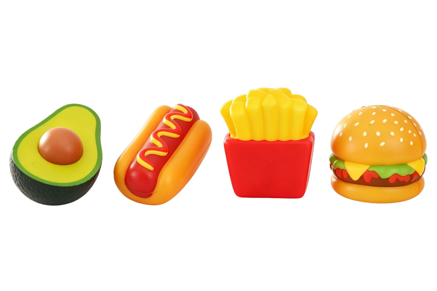 Squishy Jumbo Fast Food 15x10cm 4 Asstd