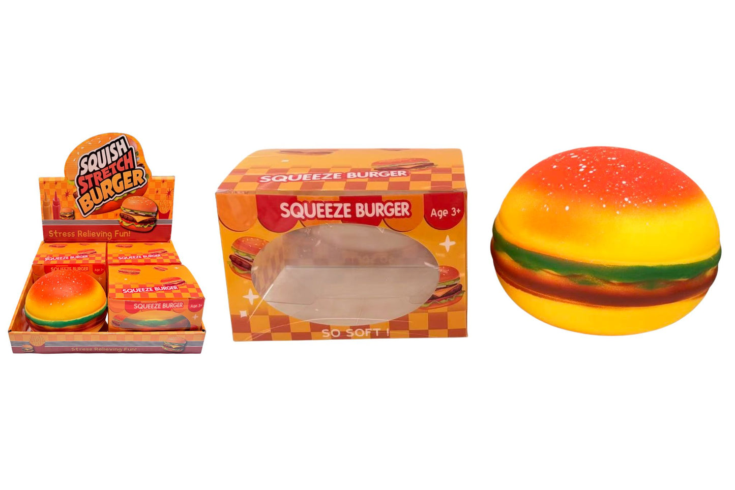 Squishy Jumbo Burger 15x12cm 650g PDQ