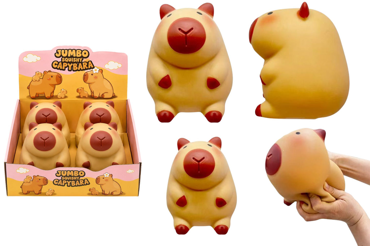 Squishy Jumbo Slow Rising Capybara 756g PDQ
