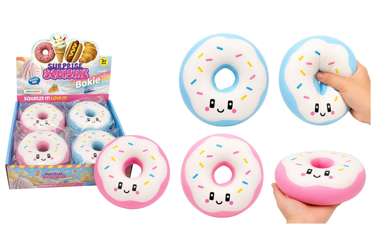 Squishy Jumbo Slow Rising Donut 15cm 2 Asstd PDQ