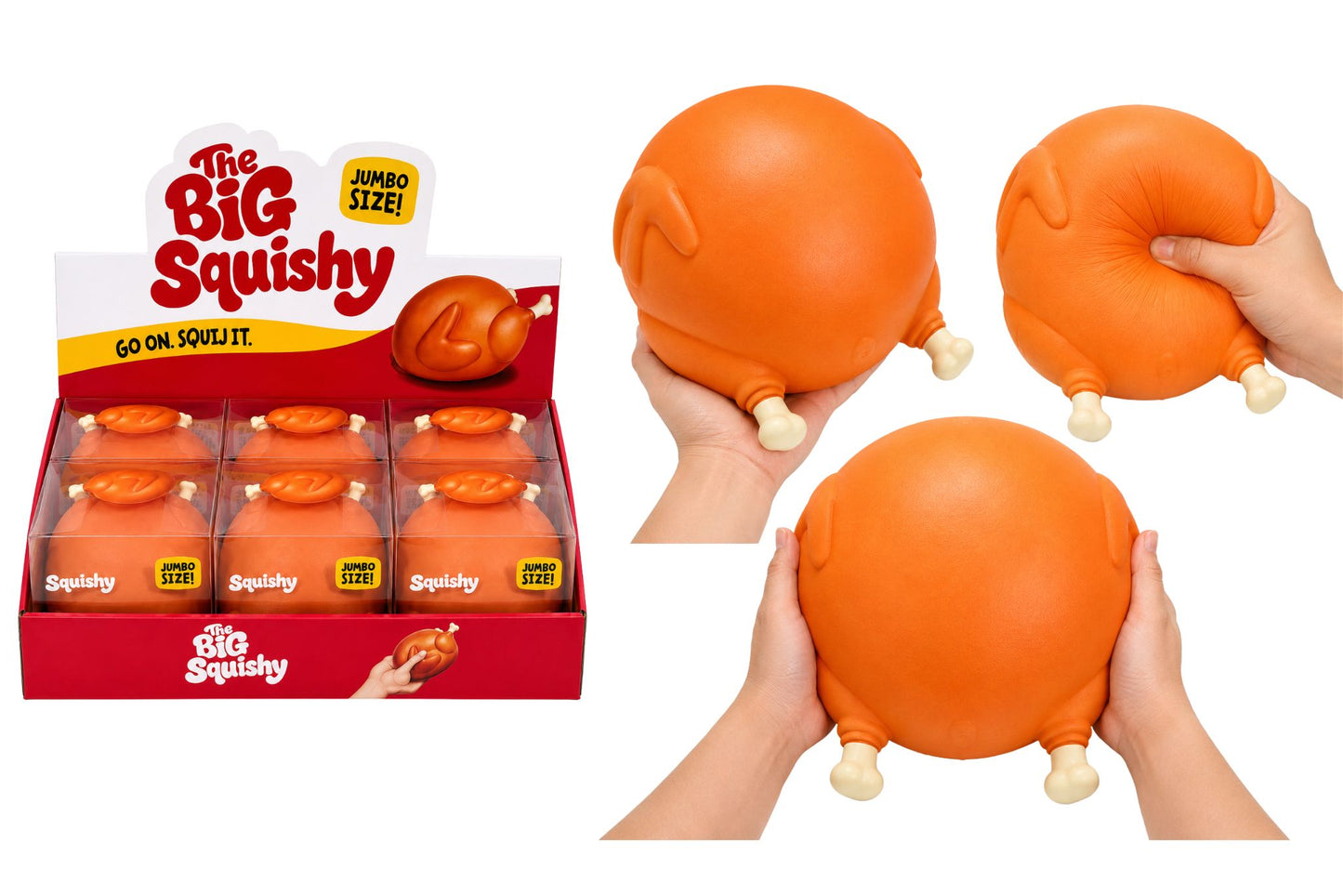 Squishy Jumbo Slow Rising Roast Chicken 14x13x10cm 480g PDQ