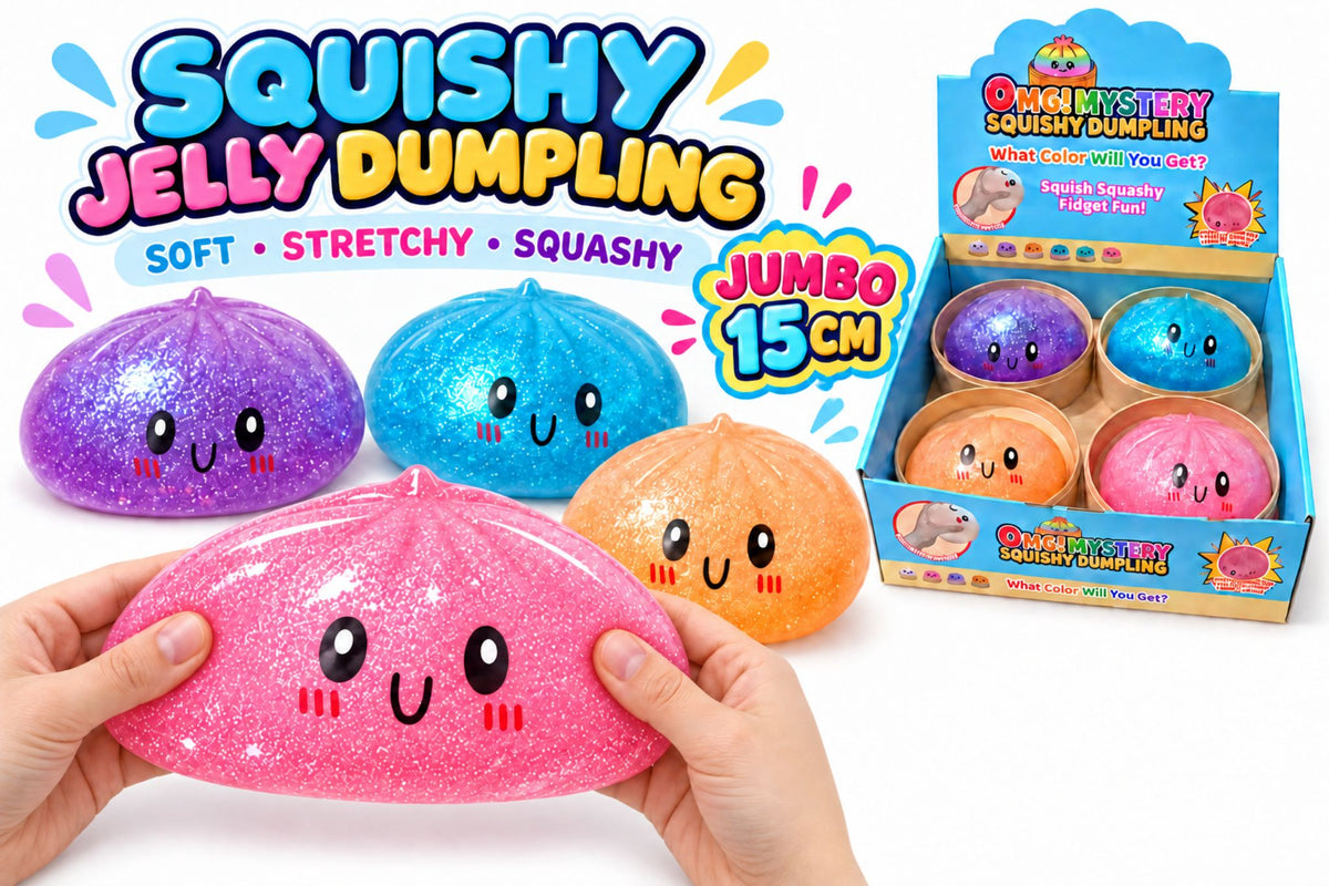 Squishy Mystery Mega Jelly Dumpling 15cm 4 Asstd PDQ