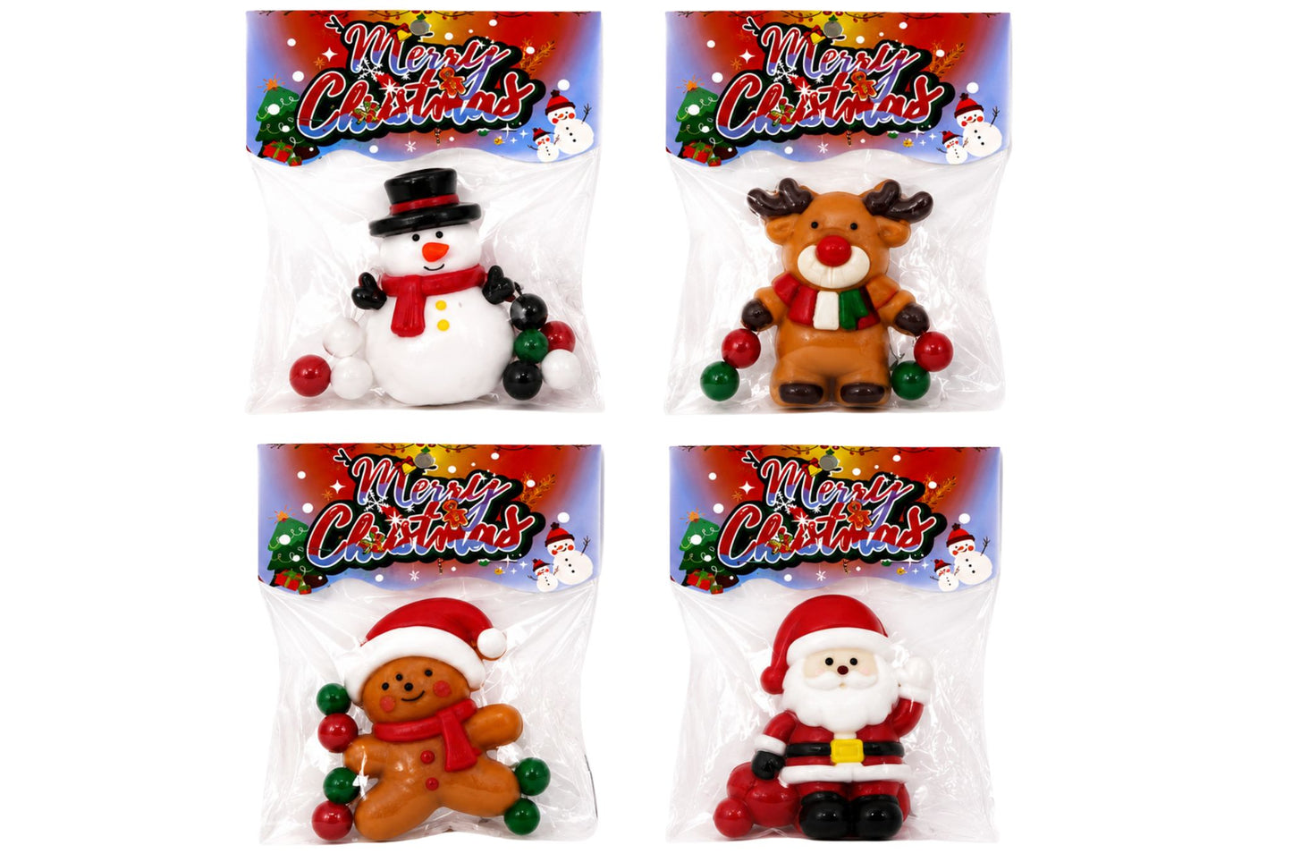 Squishy Christmas Characters 4 Asstd PDQ