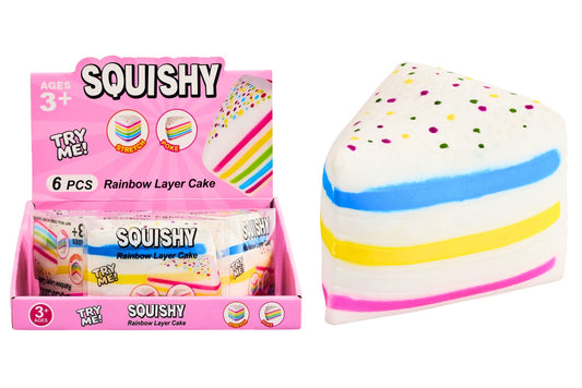 Squishy Jumbo Slow Rising Cake Slice 12x9cm PDQ