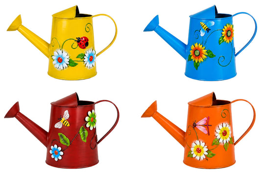 Metal Watering Can 26.5x17x12cm 4 Asstd