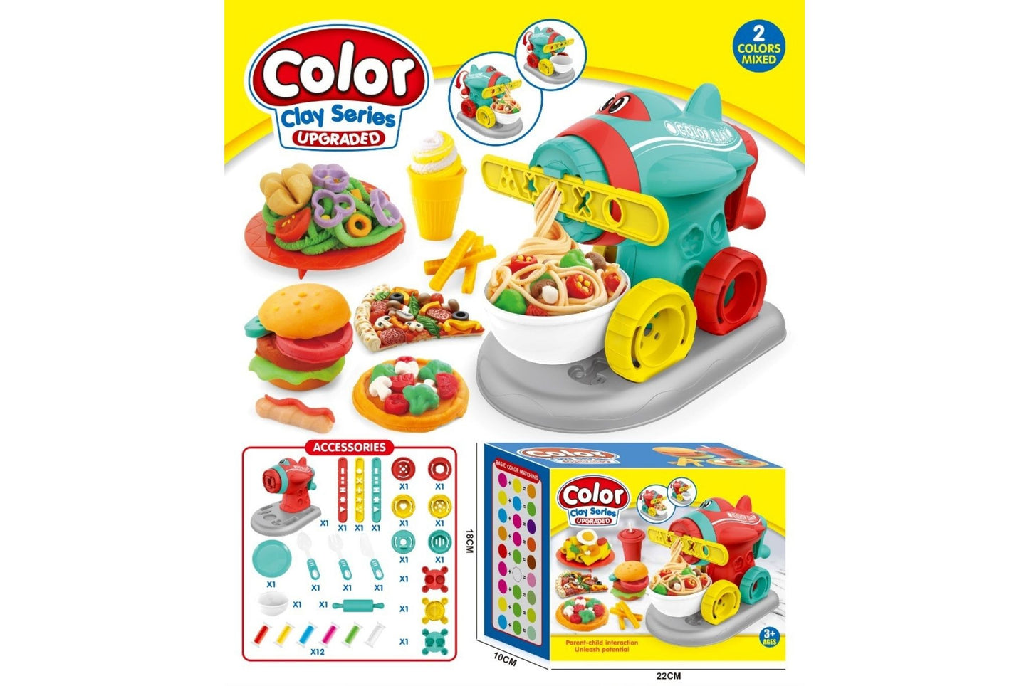 DIY Colour Clay Set Plane 2 Asstd