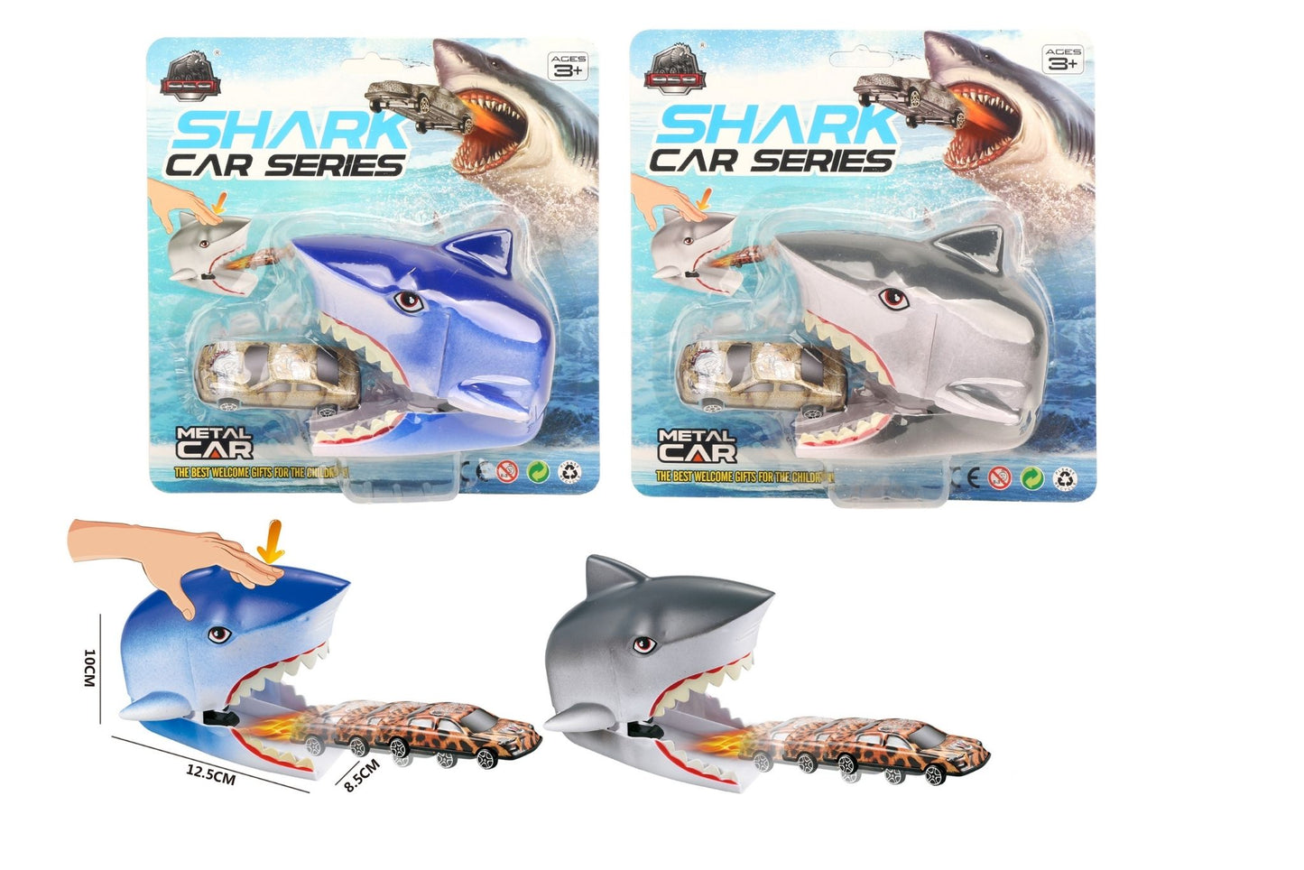 Metal Shark Catapult Car 2 Asstd