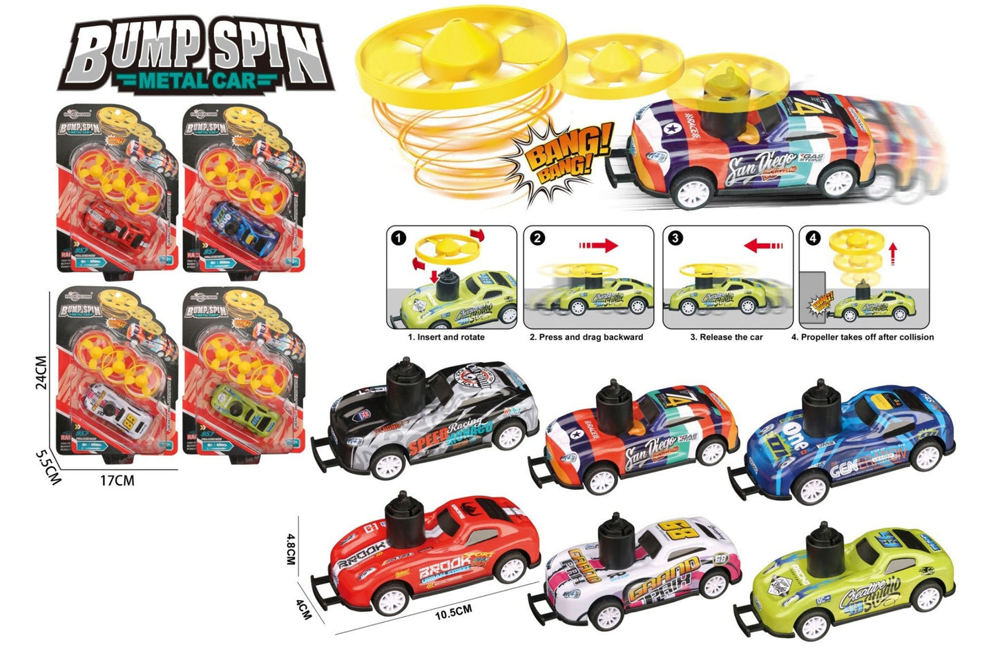 Pull Back Die Cast Car 6Asstd