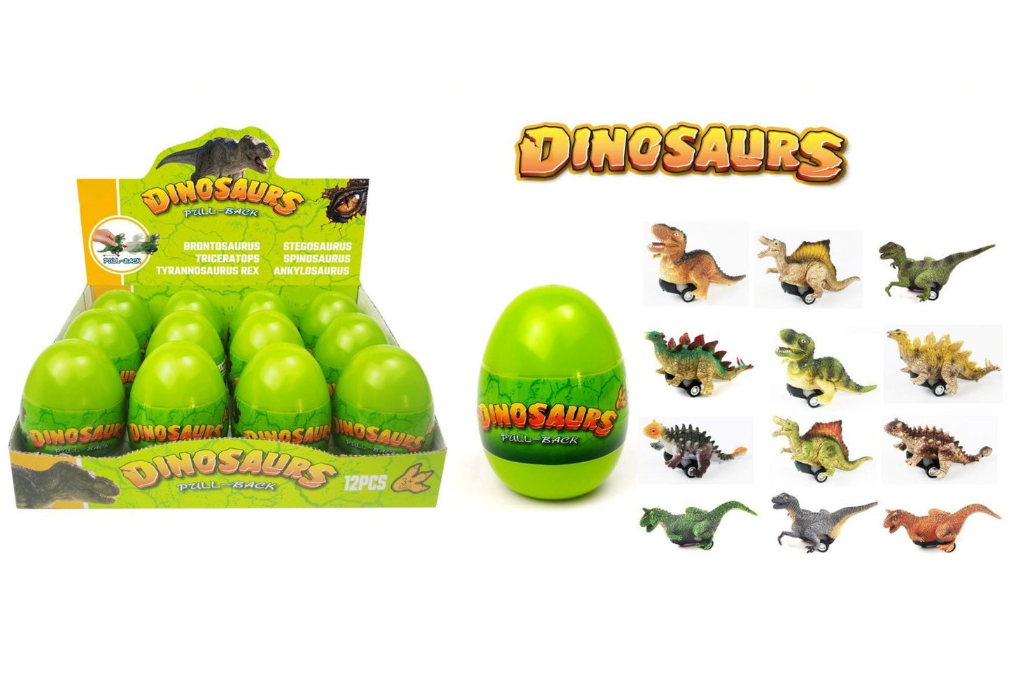 4-Inch Dinosaur Egg 12 Asstd PDQ