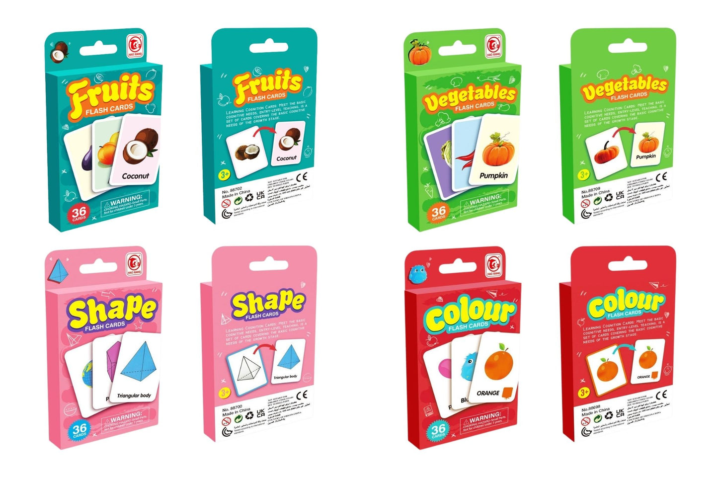 Children'S Learning  Flash Cards 4 Asstd
