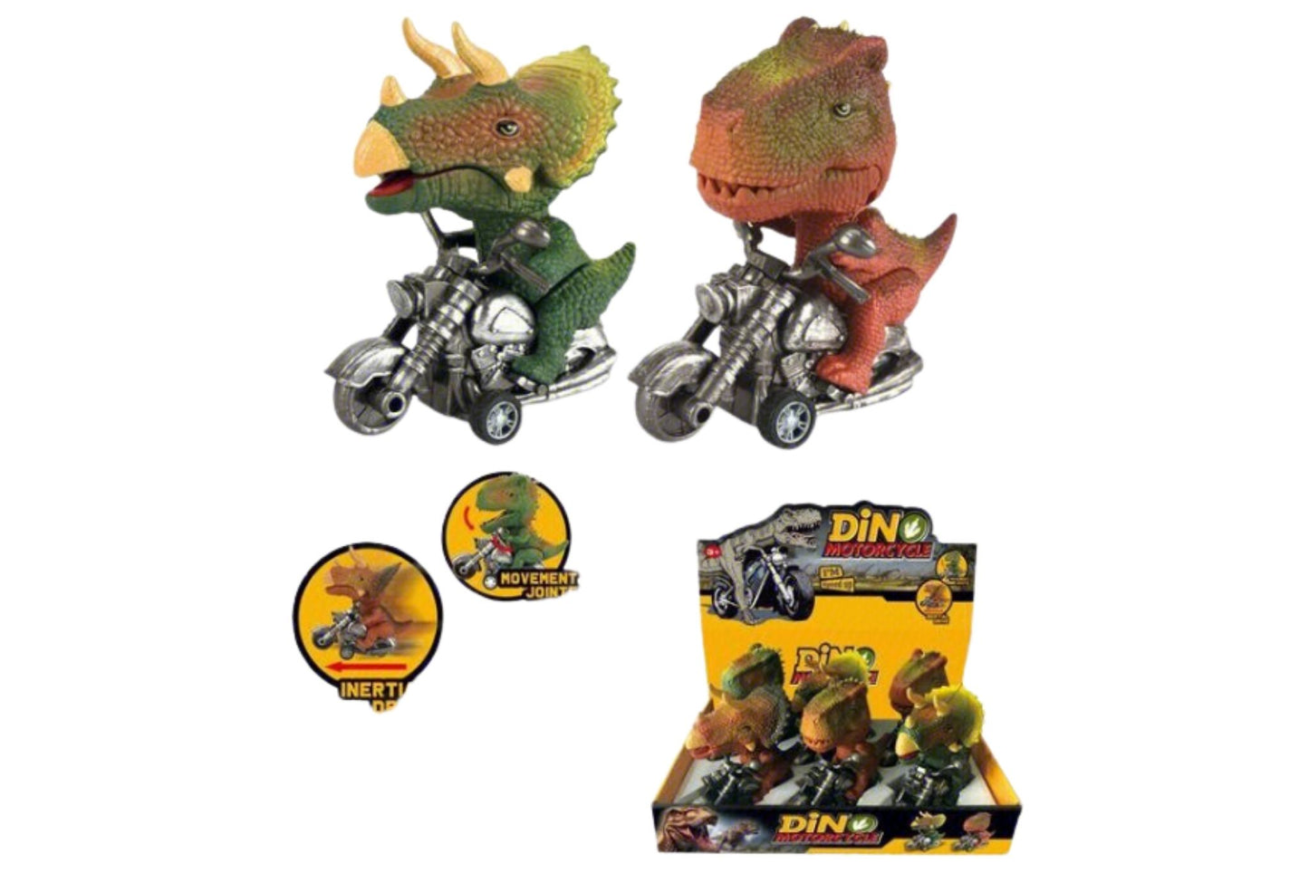 Dinosaur Inertial Bike 2 Asstd 28x17.5x12.7cm