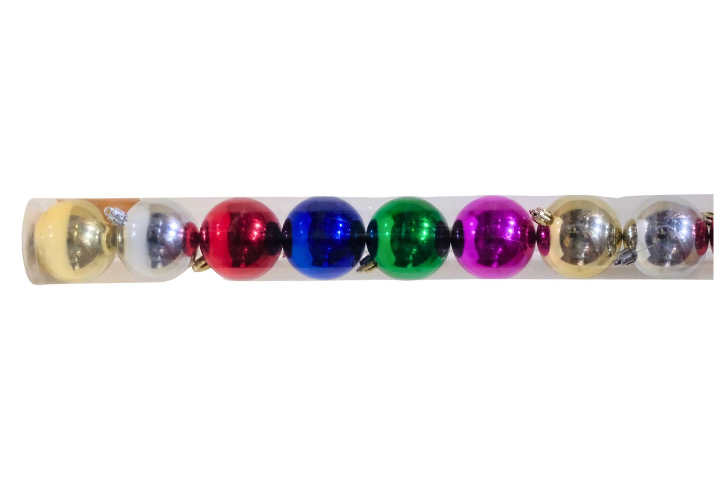 Xmas Baubles Mixed Colours 6cm Pk10 PDU