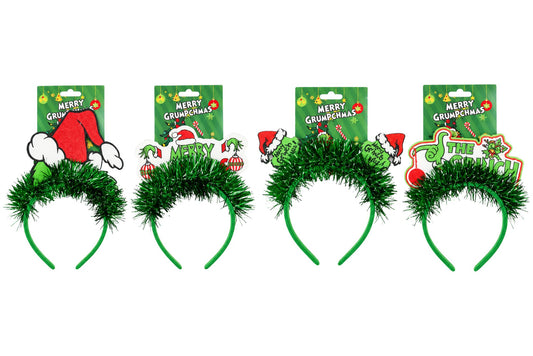 Grumpy Green Headband 4 Asstd
