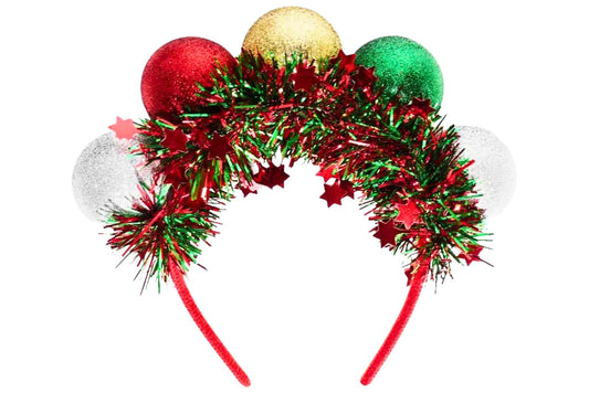 Xmas Glitter Baubles Headband