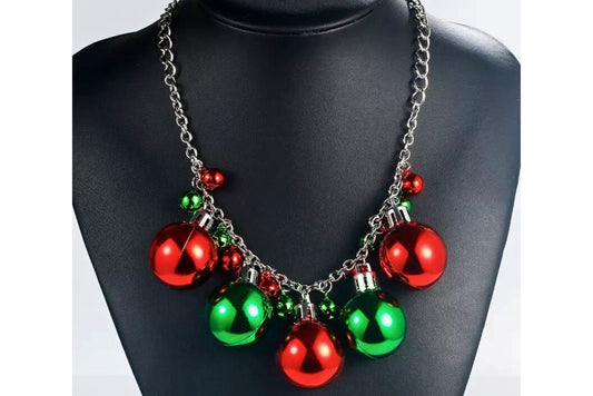 Xmas Stacking Baubles Necklace