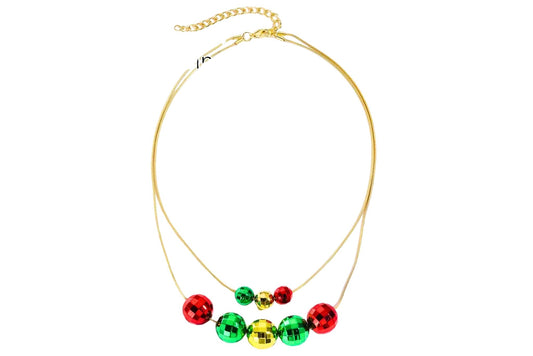 Xmas Stacking Baubles Necklace