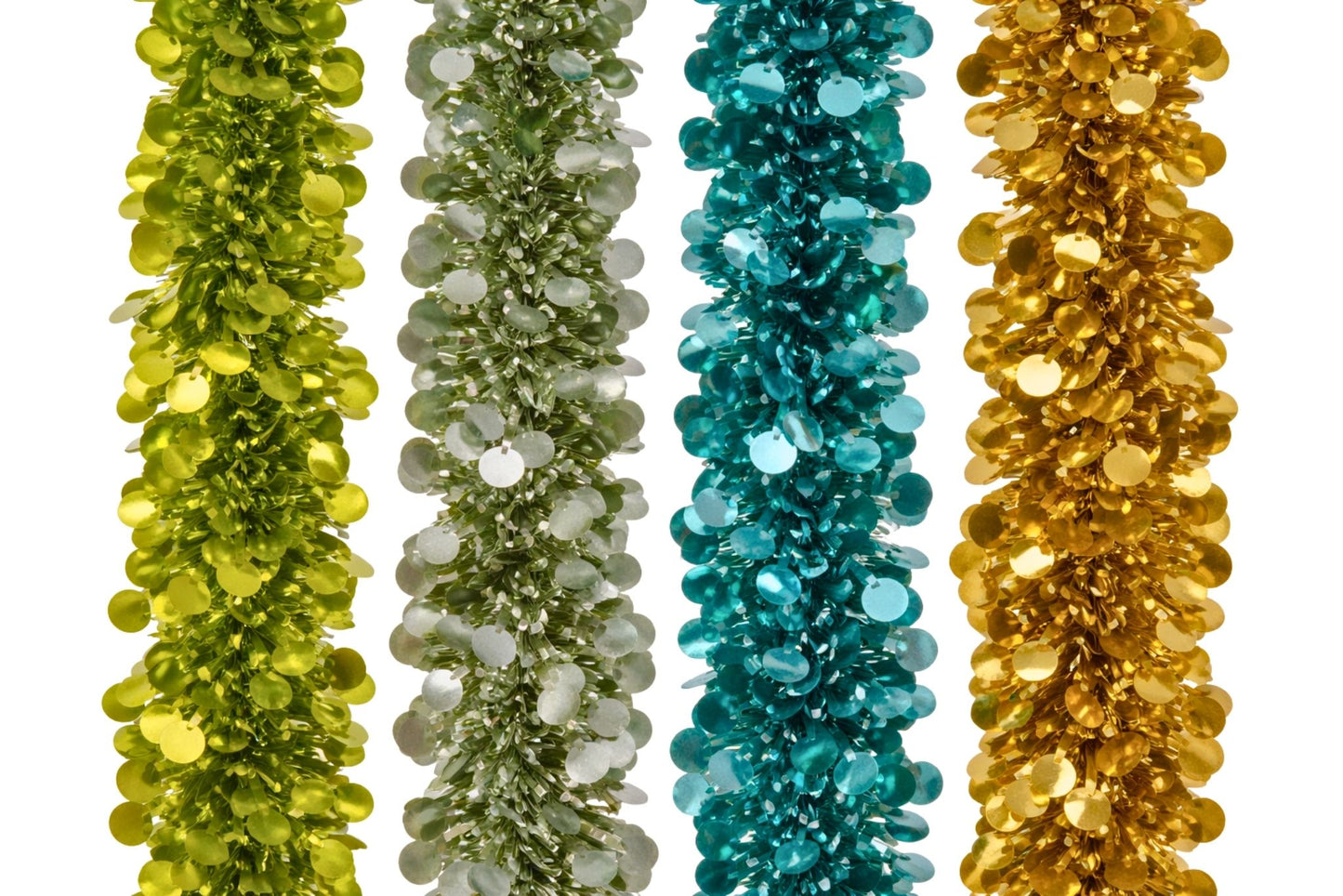 Tinsel Dotted 8cm x 2m 4 Asstd