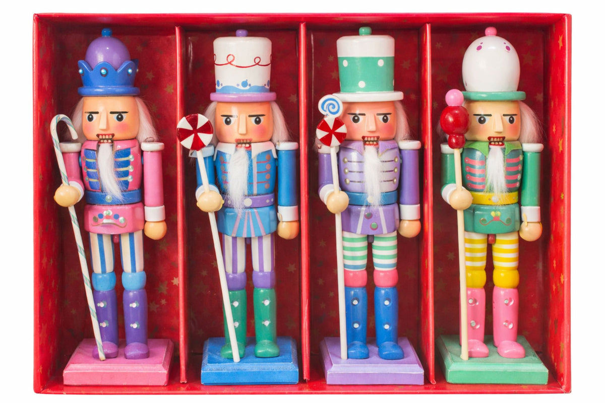 Nutcracker Candy Colour 18cm Pk4