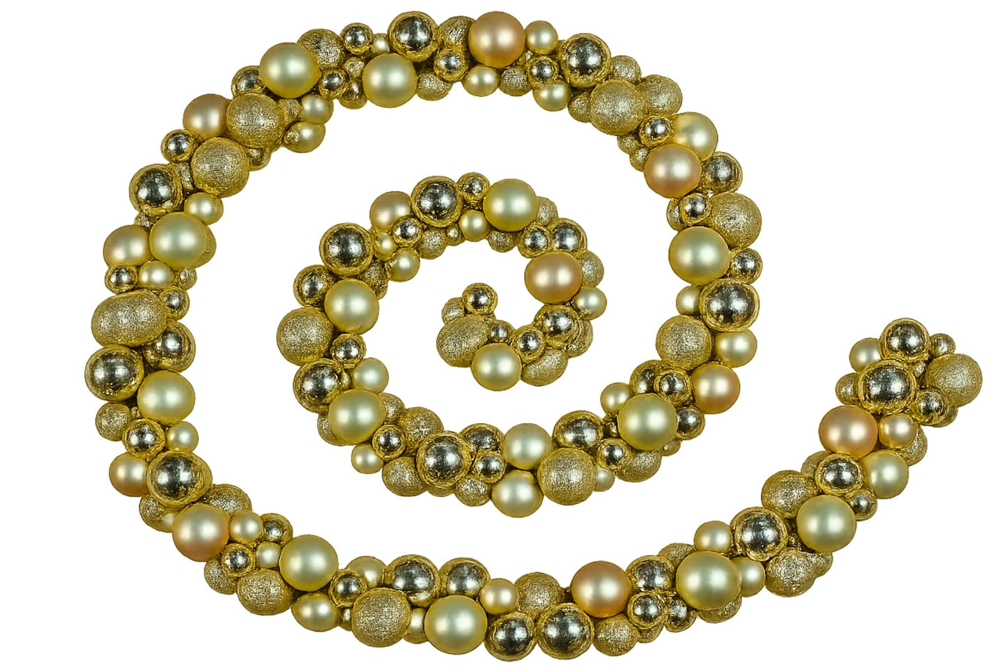 Xmas Bauble Garland Gold 1.8m 3-5cm Baubles