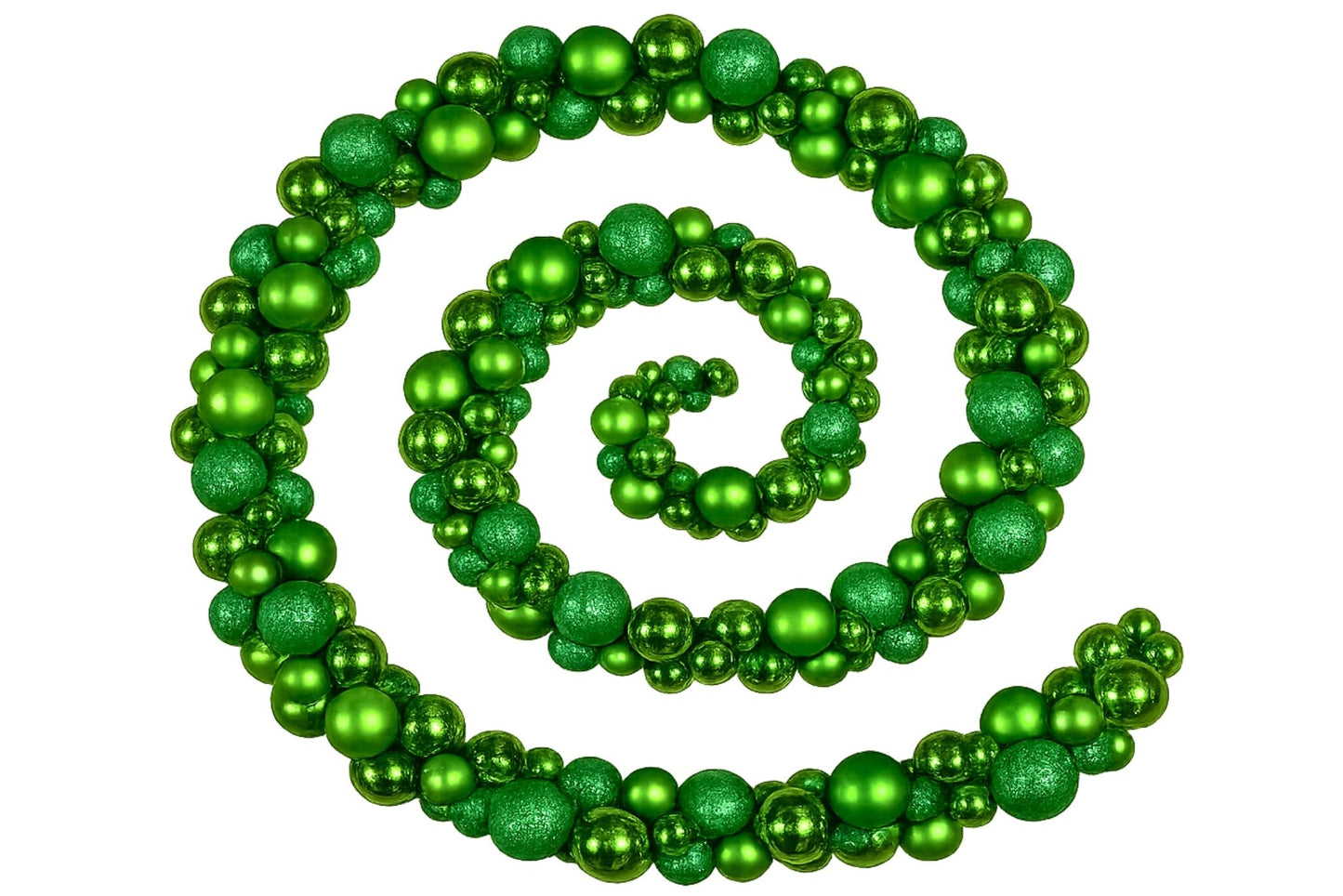 Xmas Bauble Garland Green 1.8m 3-5cm Baubles