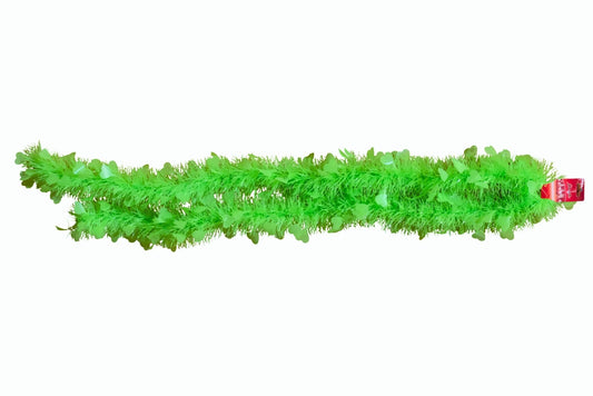 Tinsel Green w/Hearts 9cm x 2m