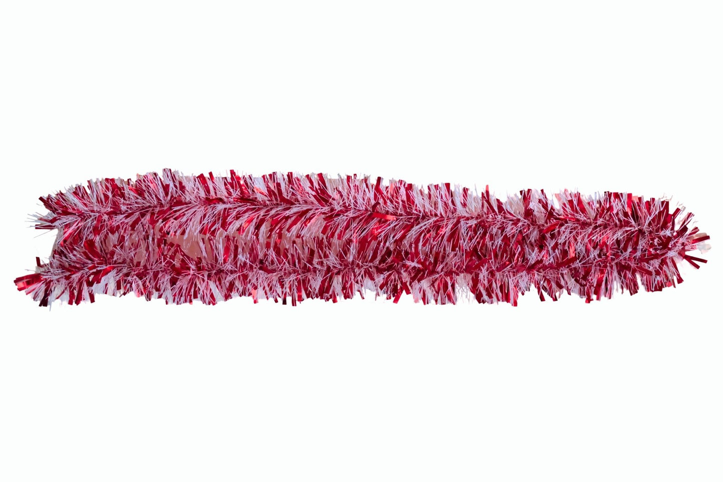 Tinsel Red/White 11cm x 2m