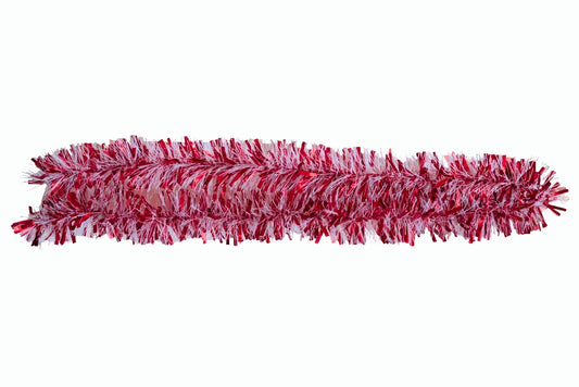 Tinsel Red/White 11cm x 2m
