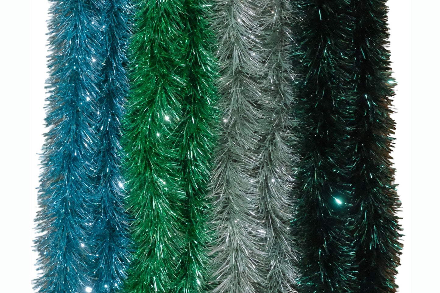 Tinsel Metallic Green Collection 4 Asstd 9cm x 2m