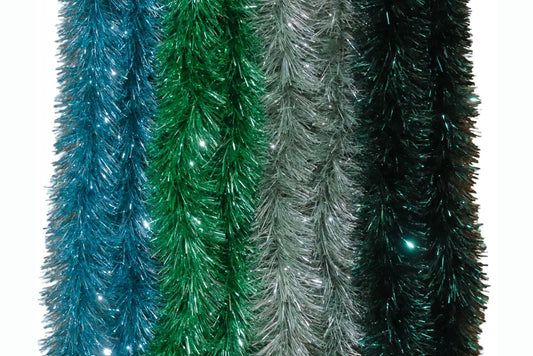 Tinsel Metallic Green Collection 4 Asstd 9cm x 2m