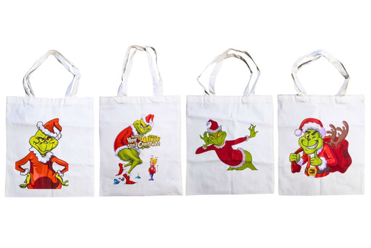 Grumpy Green Tote Bag 40x33cm 4 Asstd