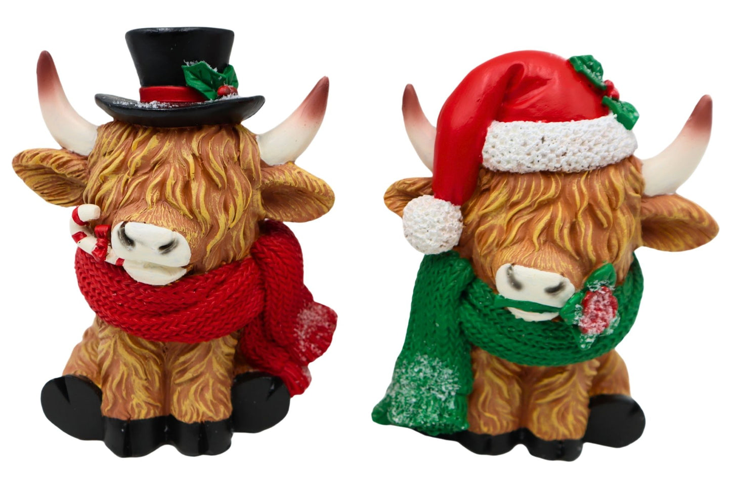 Sitting Highland Cow 2 Asstd 15x9.2x11.5cm