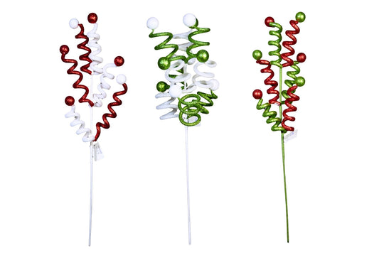 Xmas Artificial Flowers 64cm 3 Asstd