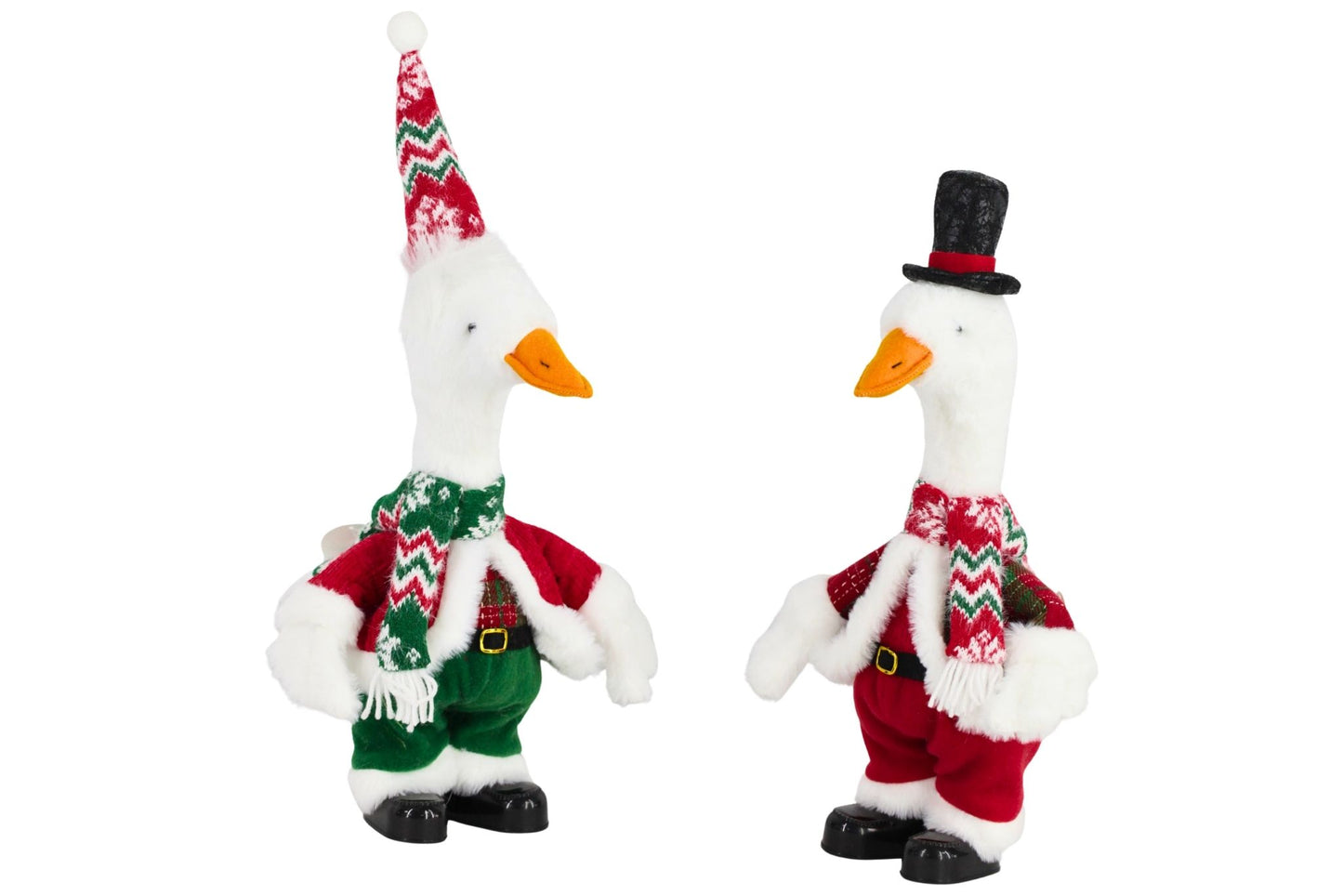 Animated Xmas Duck w/Music 2 Asstd B/O 50x23x15cm