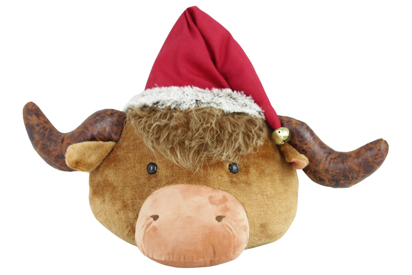 Xmas Highland Cow Head Plush 40x63x28cm