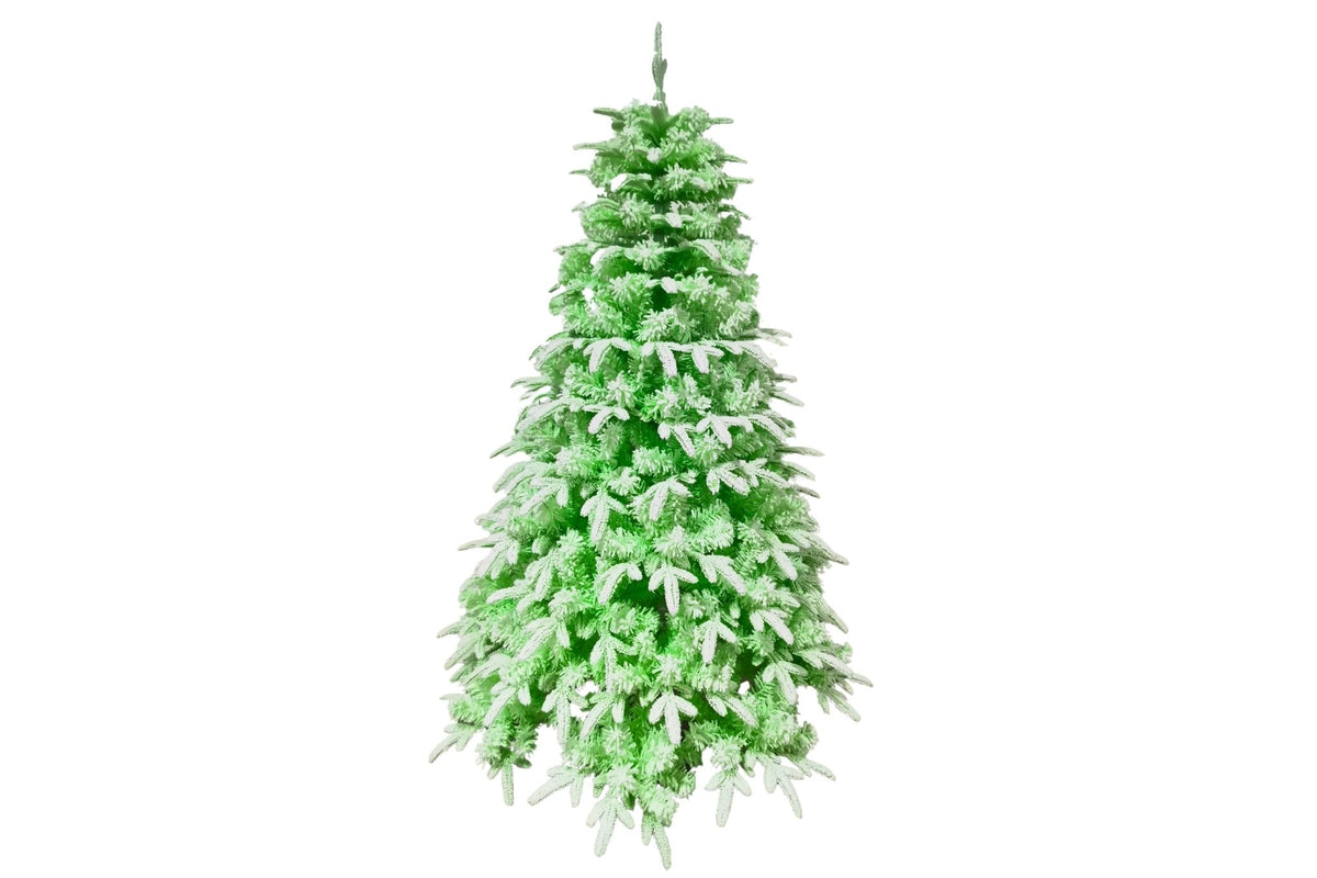 PVC Xmas Tree Green/White w/Metal Base 691T 180cm
