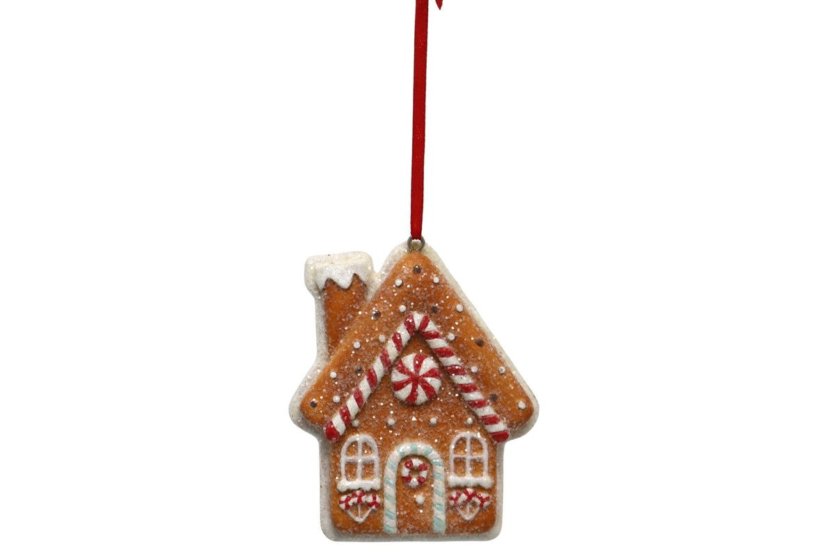 Xmas Hanging Ornament Gingerbread House 7x2x2x7cm