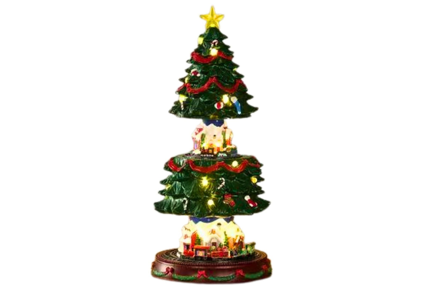 Animated Xmas Tree w/Light & Music 23.5x23.5x45.5cm B/O or USB