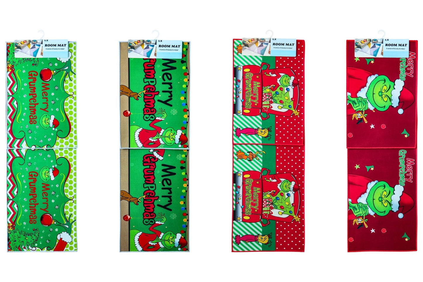 Grumpy Green Door Mat Pk2 60x40/120x40cm 4 Asstd