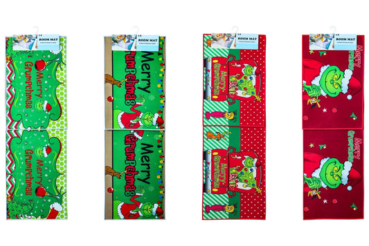 Grumpy Green Door Mat Pk2 60x40/120x40cm 4 Asstd